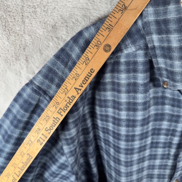 Wolverine Mens Flannel Shirt Plaid Blue Long Sleeve Button Down Top XL - Picture 7 of 8